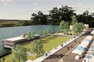 Shown is a Liberty Landing Plan rendering. Image provided.