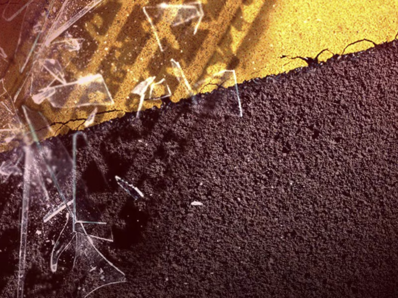 A car crash photo in Clermont County, Ohio, of a tow truck driver that was hit.