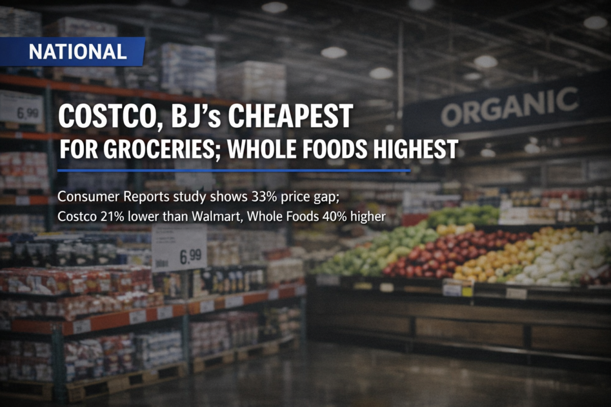 Warehouse clubs cheapest for groceries, Whole Foods most expensive in national price study