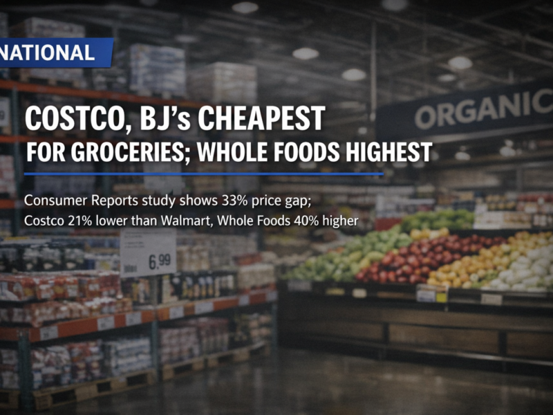 Warehouse clubs cheapest for groceries, Whole Foods most expensive in national price study