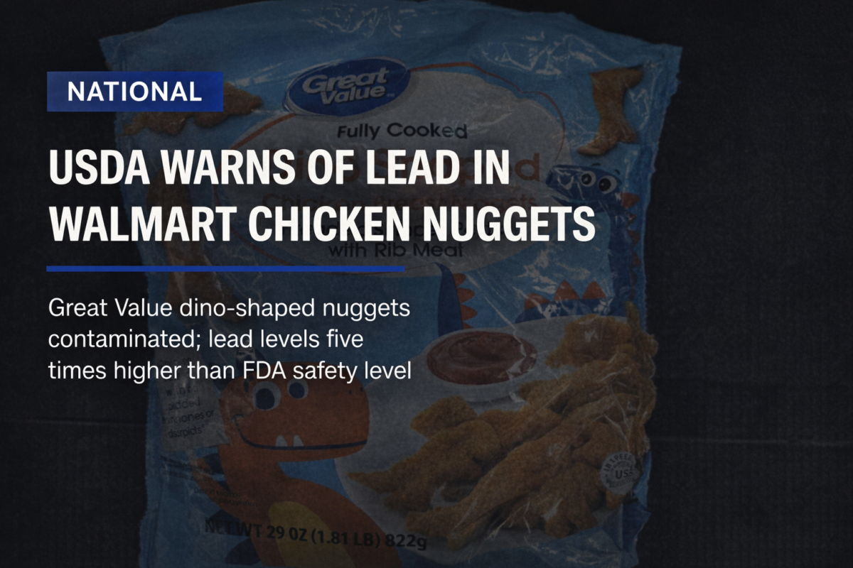 USDA warns of lead contamination in frozen chicken nuggets sold at Walmart