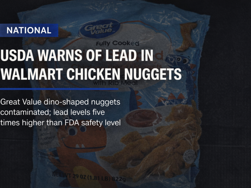 USDA warns of lead contamination in frozen chicken nuggets sold at Walmart