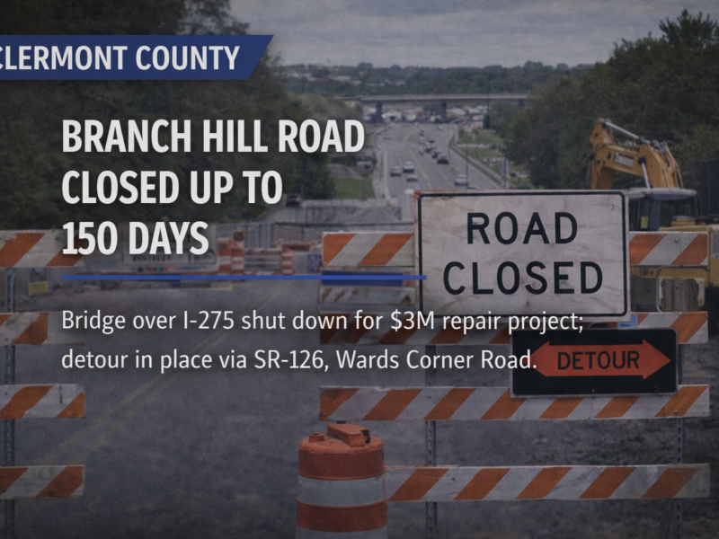Major road closures in Clermont Co. as bridge repairs start
