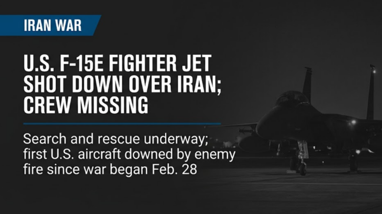 U.S. fighter jet shot down over Iran, search underway for crew