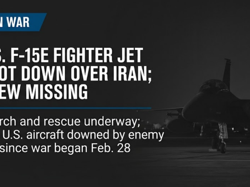 U.S. fighter jet shot down over Iran, search underway for crew