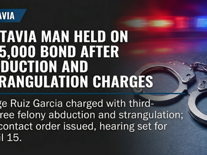 Batavia man held on $65,000 bond after abduction, strangulation charges