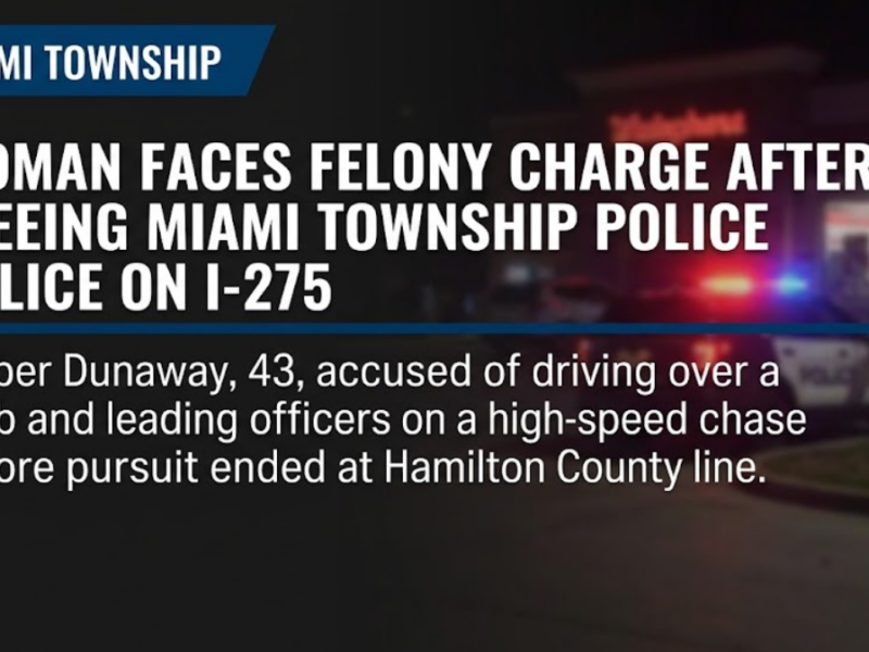 Felony charge filed after woman allegedly fled Miami Township police