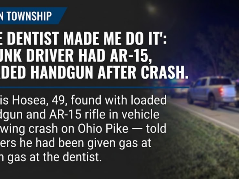 Drunk, armed, and blaming his dentist
