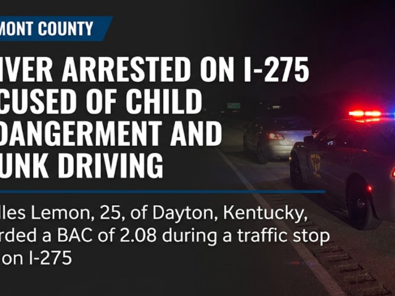 Driver arrested on I-275 accused of child endangerment and drunk driving