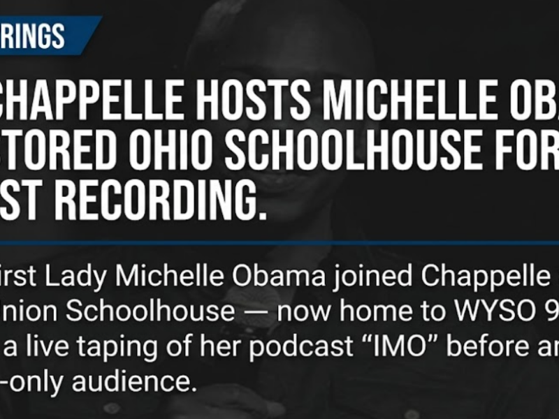 Dave Chappelle hosts Michelle Obama event at restored Ohio schoolhouse