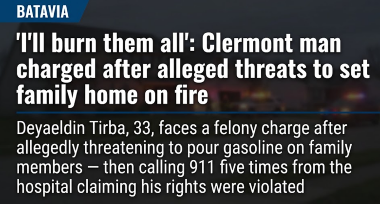 "I'll burn them all": Clermont man charged after alleged threats to set family home on fire and repeatedly called 911