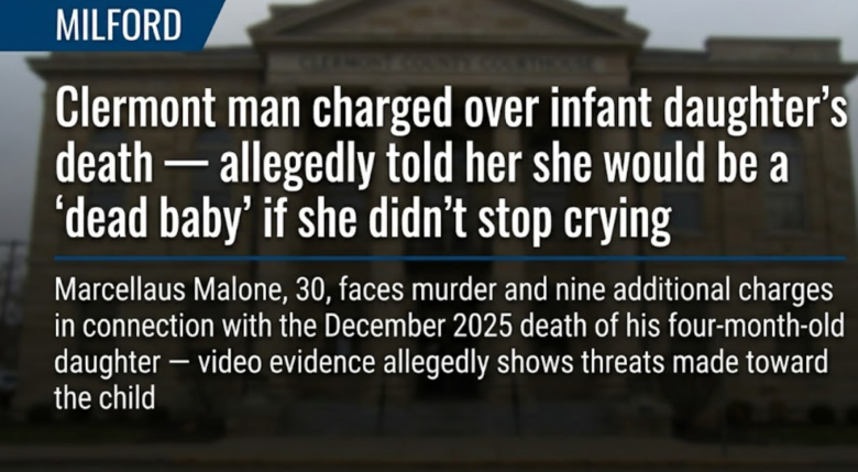 Clermont man charged over infant daughter's death — claims he punched her in the face and told her she would be a 'dead baby' if she didn't stop crying