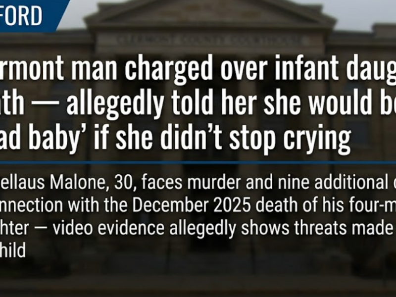 Clermont man charged over infant daughter's death — claims he punched her in the face and told her she would be a 'dead baby' if she didn't stop crying