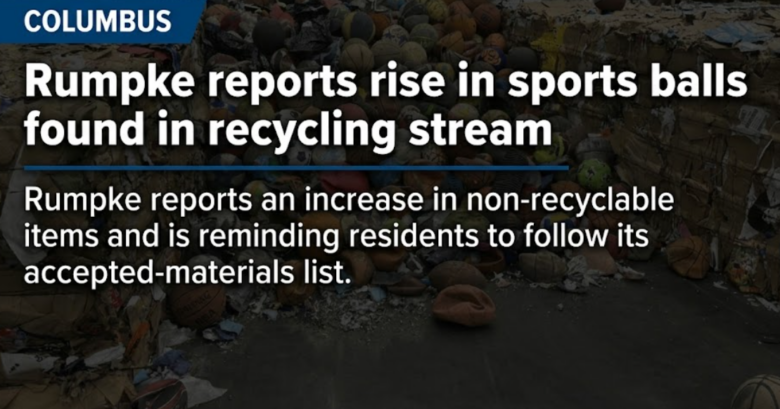 Rumpke reports rise in sports balls found in recycling facility