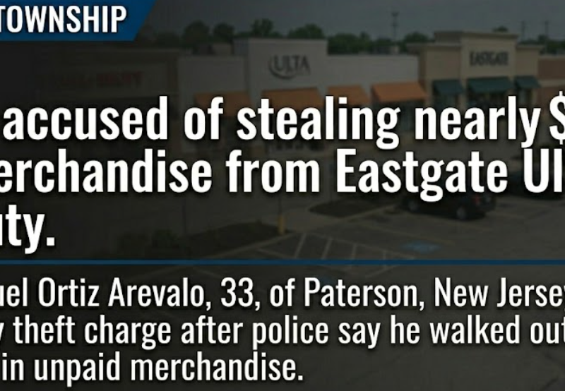 Man accused of stealing nearly $4,000 in merchandise from Eastgate Ulta Beauty
