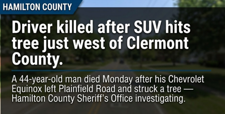 Driver killed after SUV hits tree just west of Clermont County