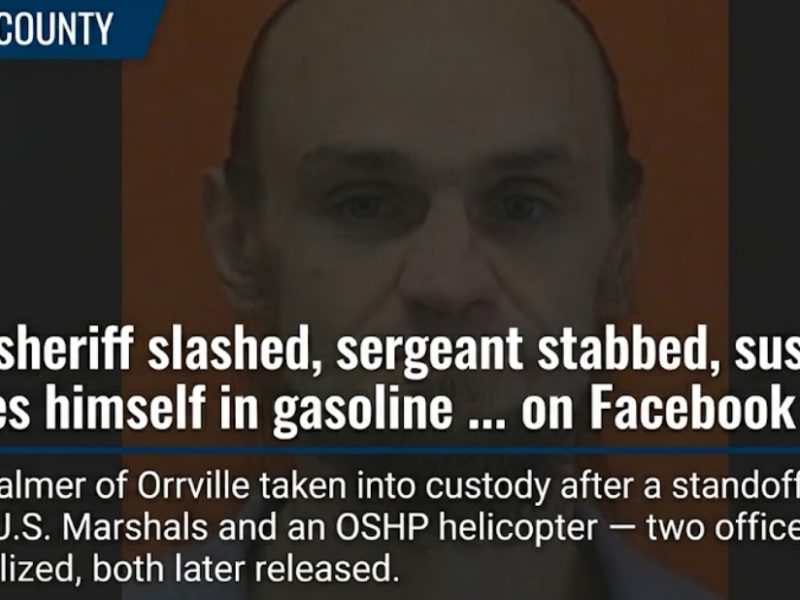 Ohio sheriff slashed, sergeant stabbed, suspect douses himself in gasoline … on Facebook Live!