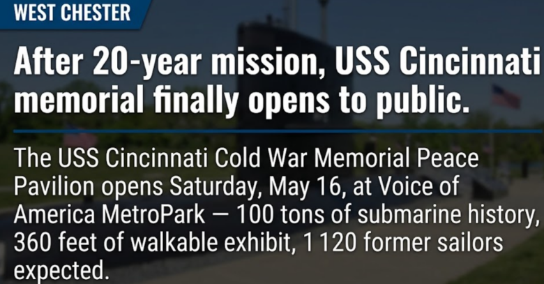 After 20-year mission, USS Cincinnati memorial finally opens to public