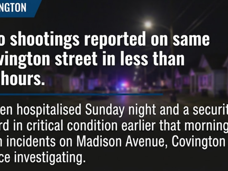 Two shootings reported on same Covington street in less than 24 hours