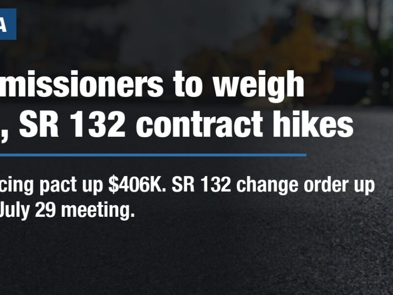 Commissioners to weigh road, SR 132 contract hikes