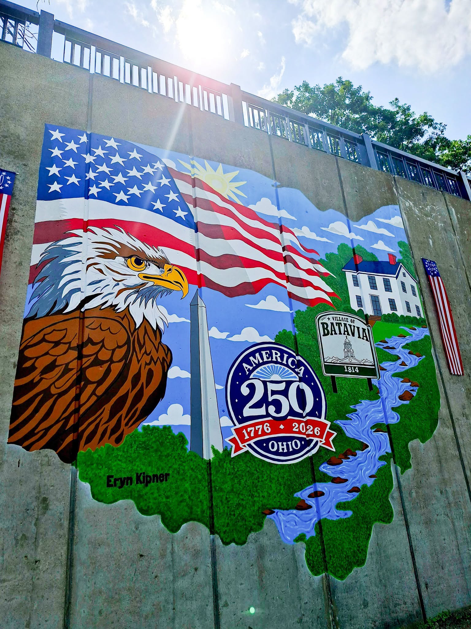 New Batavia mural marks America's 250th birthday