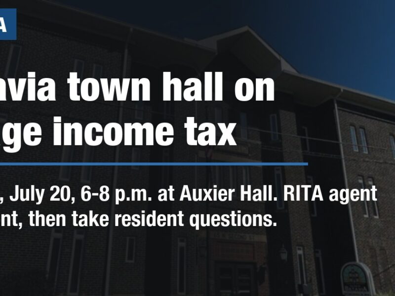 Batavia town hall on village income tax
