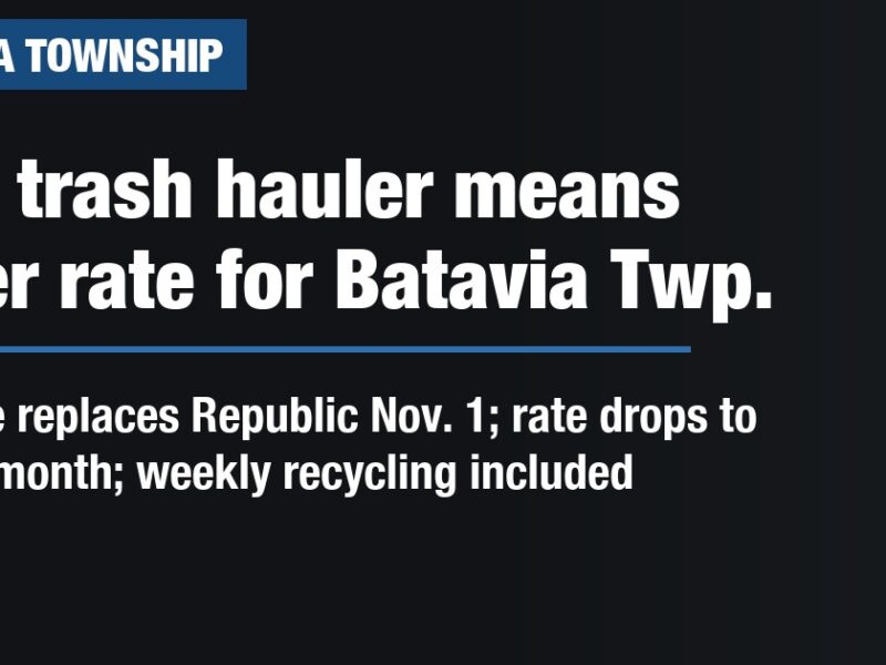 New trash hauler means lower rate for Batavia Twp.
