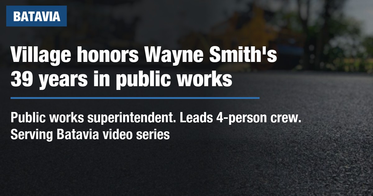 Village honors Wayne Smith's 39 years in public works