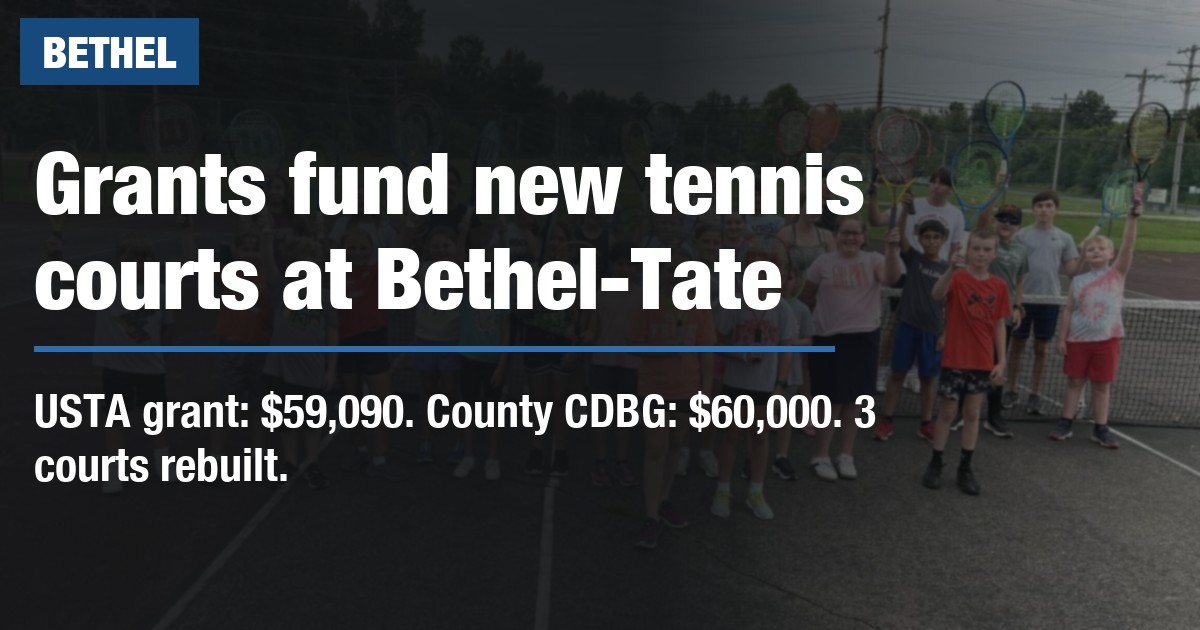 Grants fund new tennis courts at Bethel-Tate
