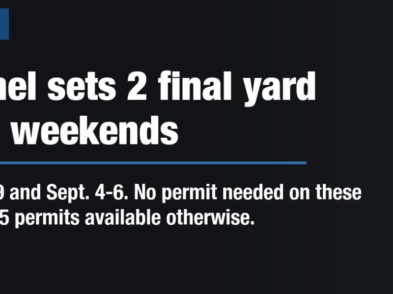 Bethel sets 2 final yard sale weekends