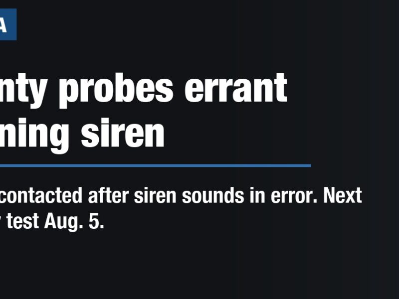 County probes errant warning siren