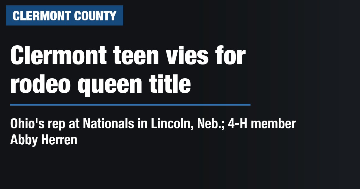 Clermont teen vies for rodeo queen title