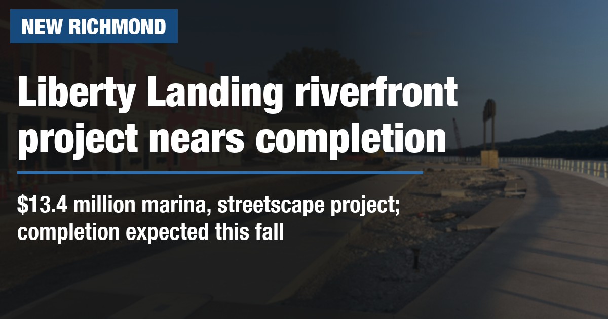 Liberty Landing riverfront project nears completion
