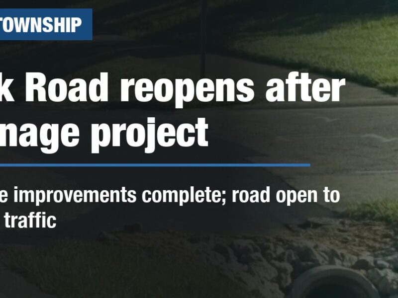 Cook Road reopens after drainage project