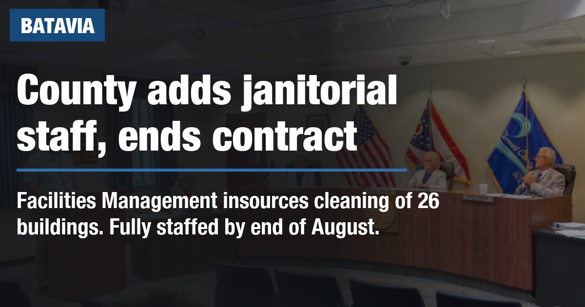 County adds janitorial staff, ends contract