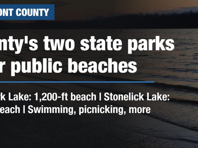County's two state parks offer public beaches