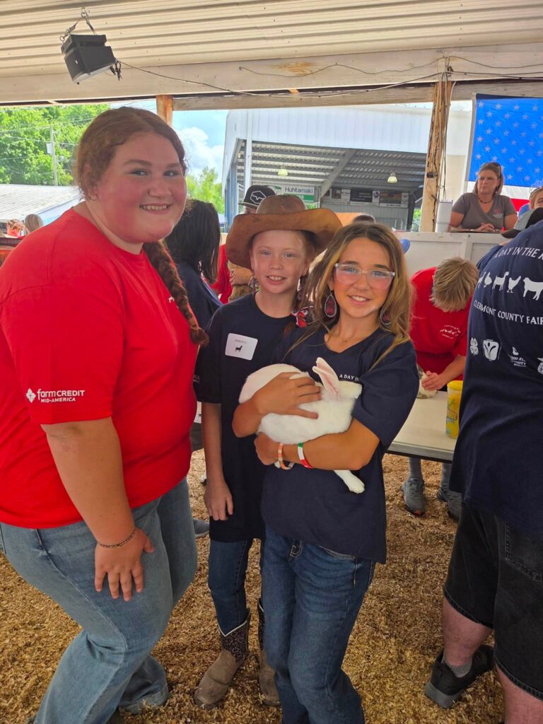 A participant holds a rabbit during A Day in the Ring at the Clermont County Fair