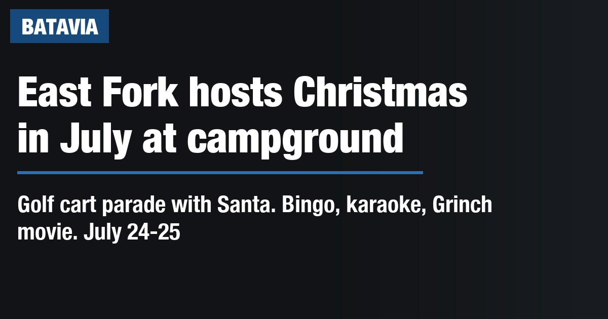 East Fork hosts Christmas in July at campground