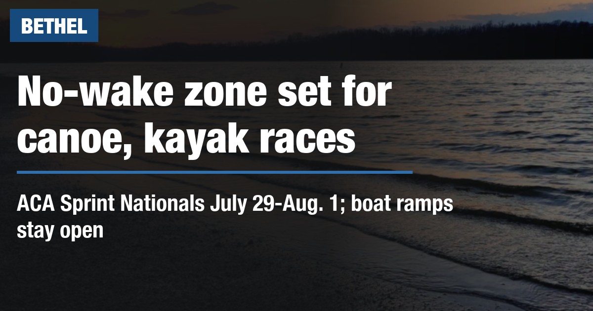 No-wake zone set for canoe, kayak races