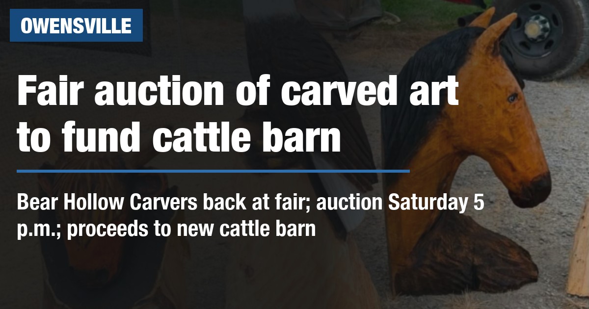 Fair auction of carved art to fund cattle barn