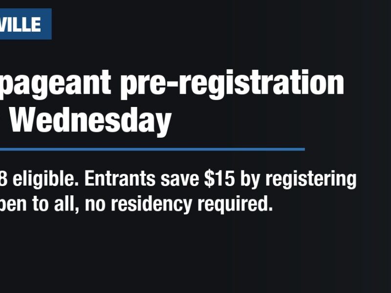 Fair pageant pre-registration ends Wednesday