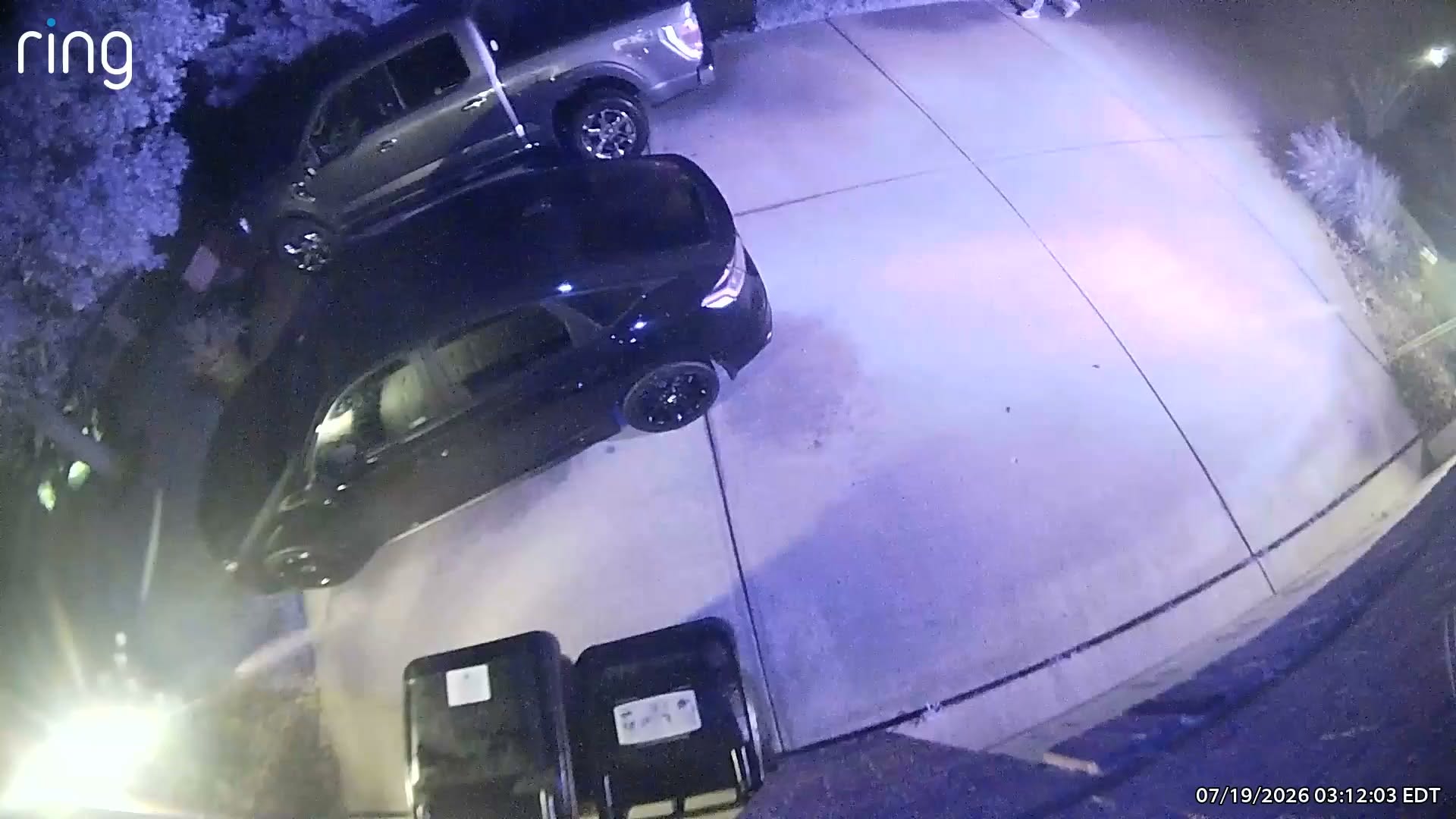 Surveillance video captures a vehicle at the scene of an overnight break-in in Goshen Township