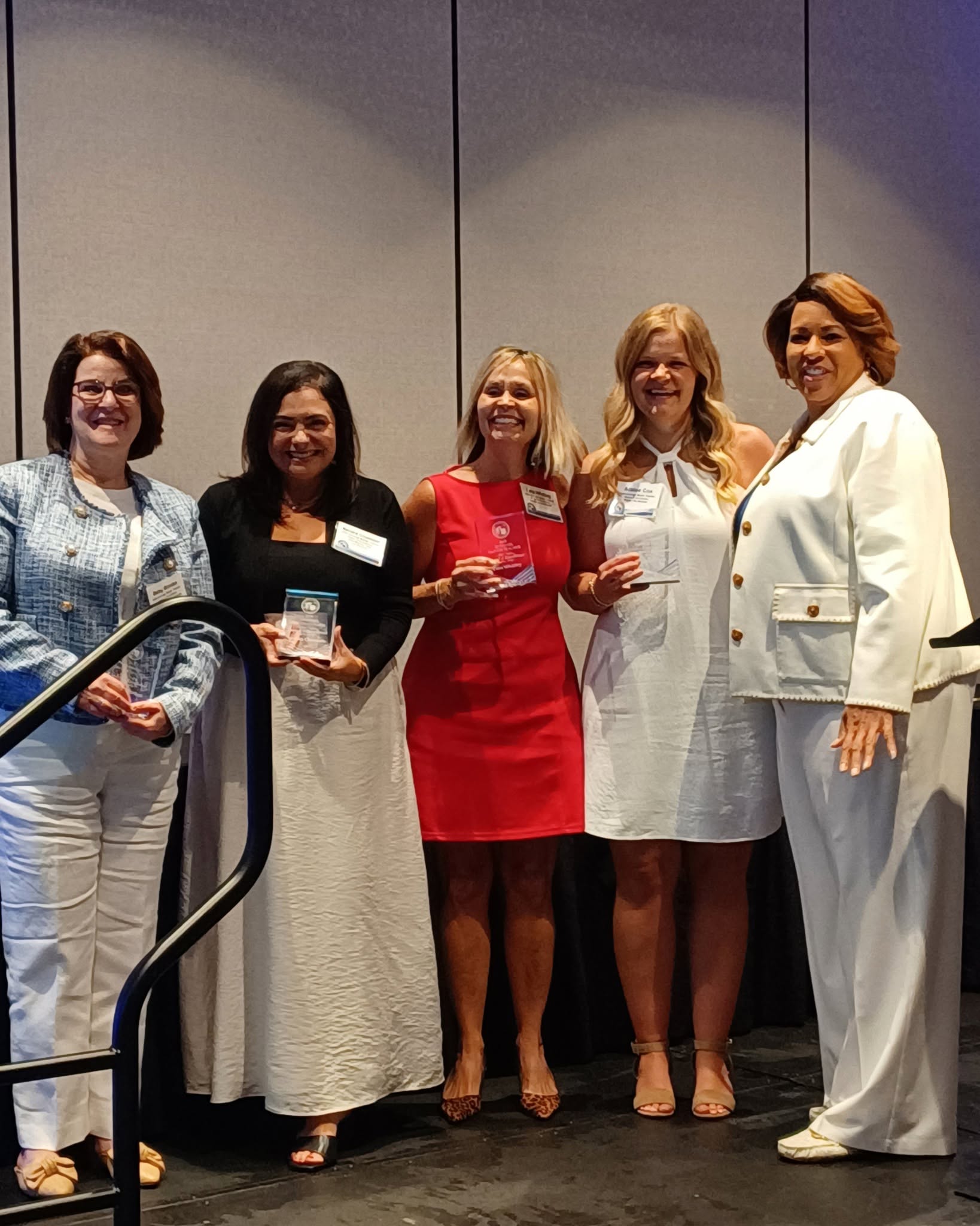 Leta Whitley celebrates with fellow Jennings award honorees