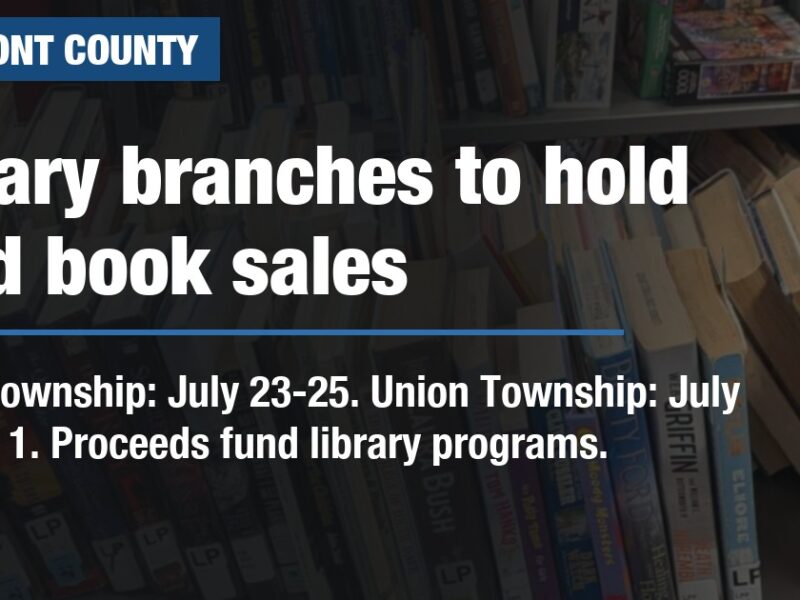 Library branches to hold used book sales
