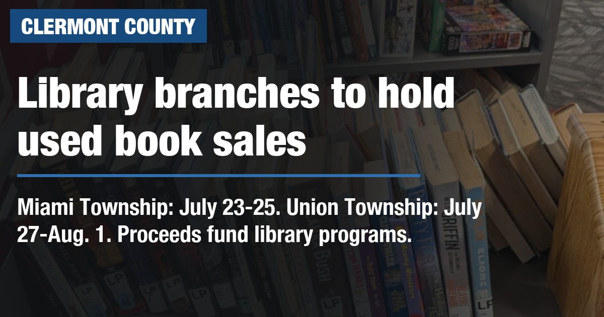 Library branches to hold used book sales