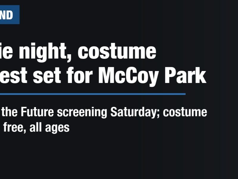 Movie night, costume contest set for McCoy Park