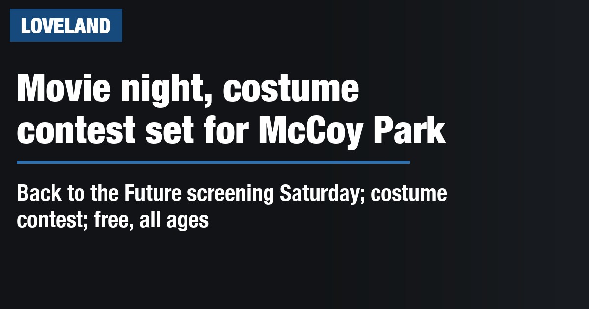 Movie night, costume contest set for McCoy Park