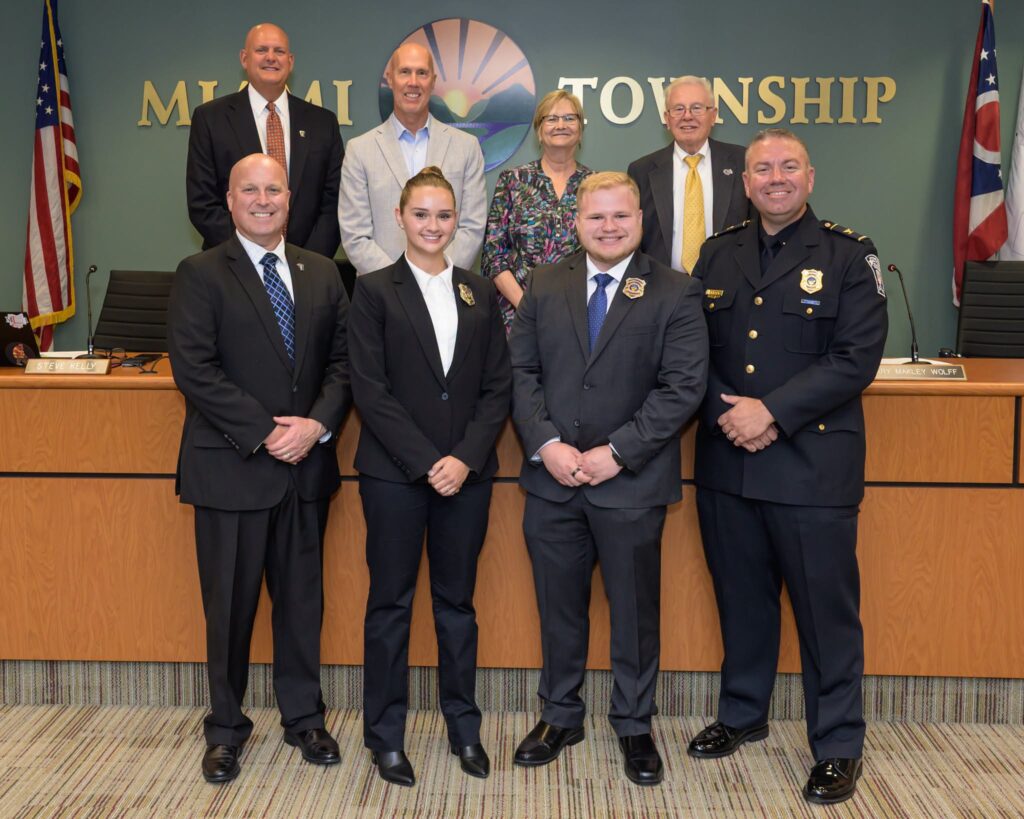 Miami Township swears in officers Nathan Hermes and Ashley Valco