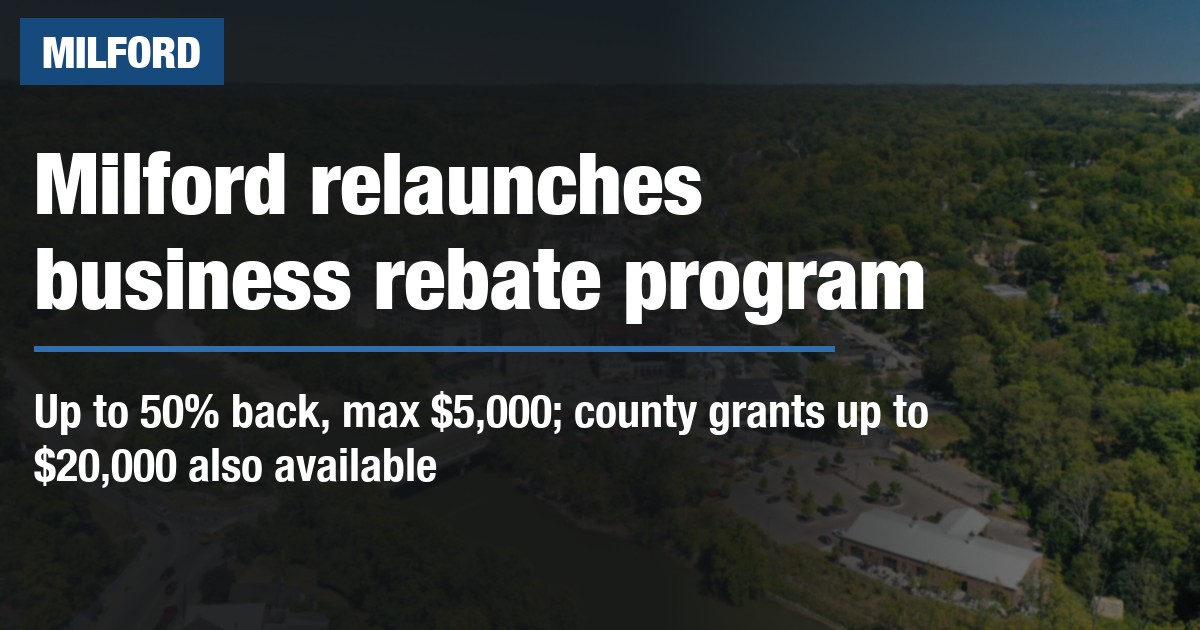 Milford relaunches business rebate program