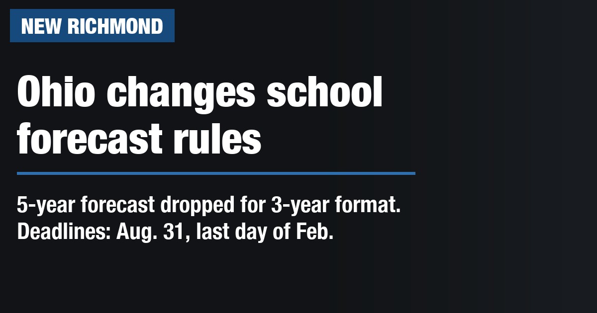 Ohio changes school forecast rules